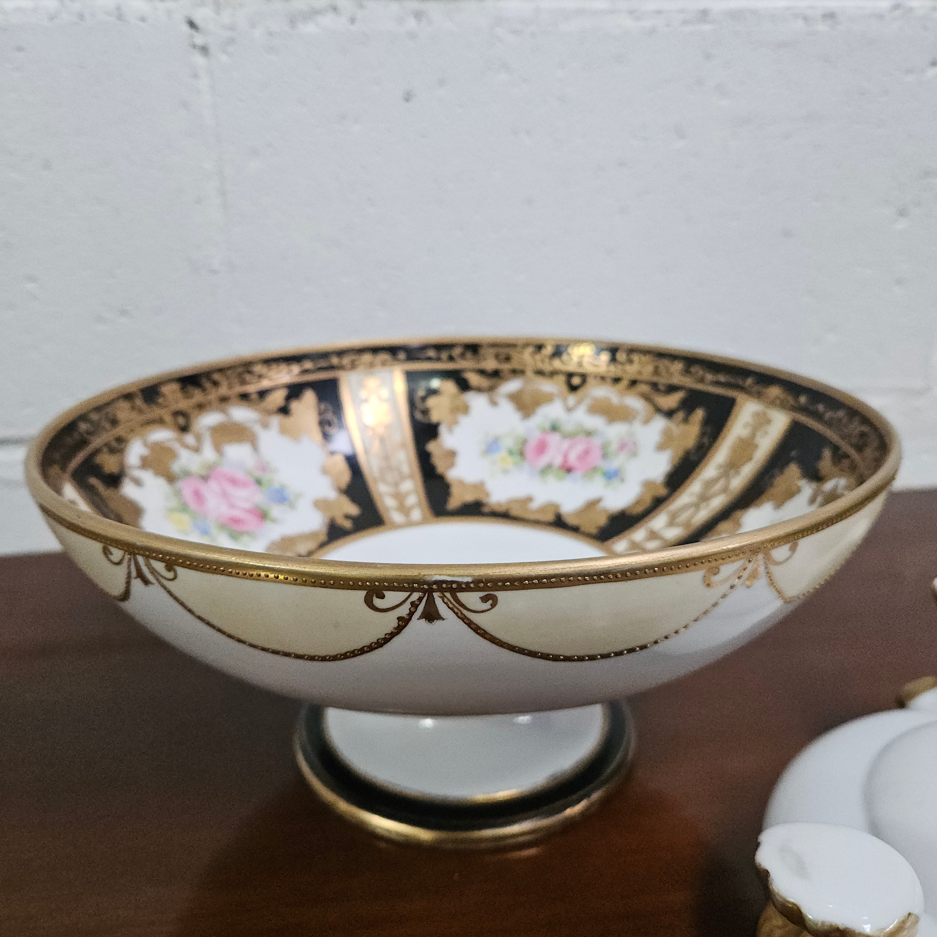 Noritake Antique Bowl on Stand | Antique & Vintage | Moonee Ponds Antiques | Australia Wide Delivery