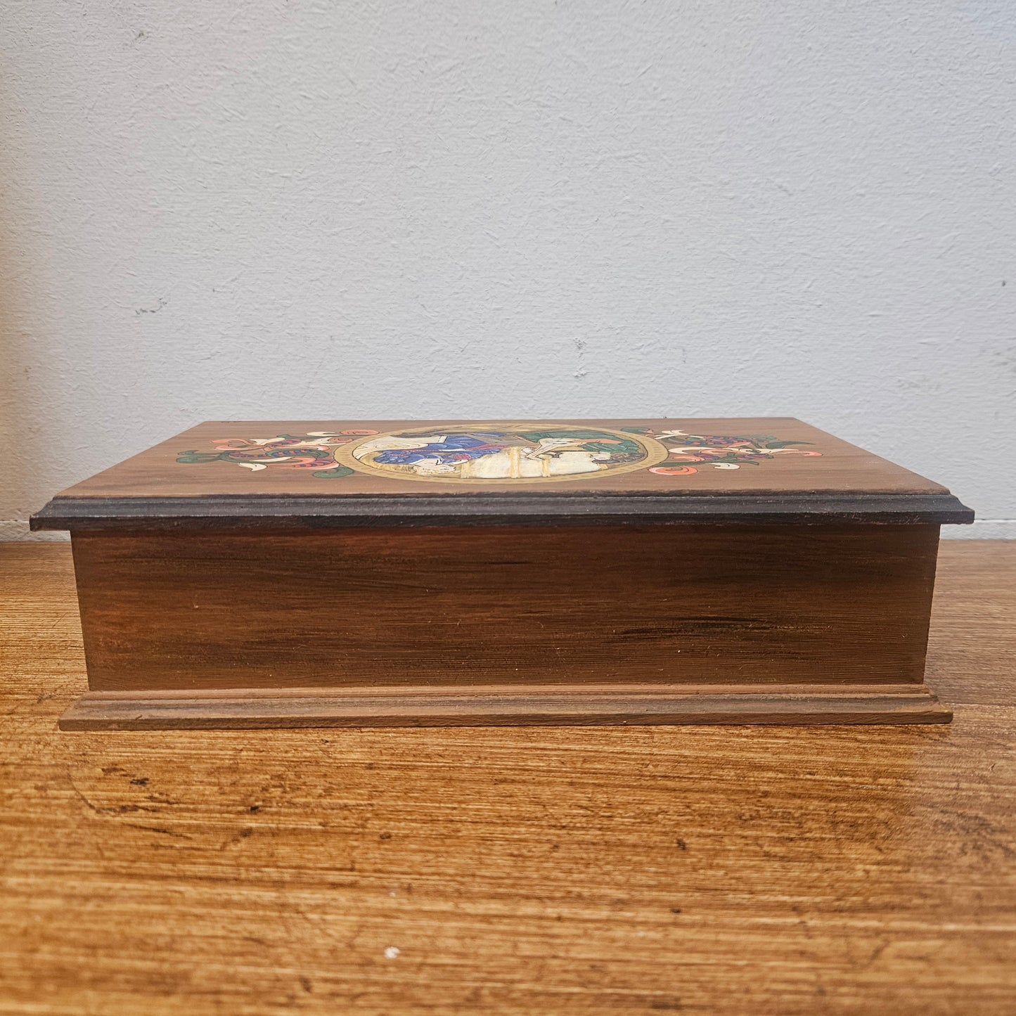 Vintage Hand Made & Painted Jewellery Box