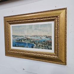 Signed Watercolour of Sydney Harbour 1932 | Antique & Vintage | Moonee Ponds Antiques | Australia Wide Delivery