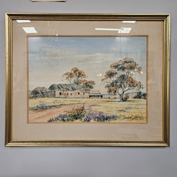 Signed Watercolour Landscape | Antique & Vintage | Moonee Ponds Antiques | Australia Wide Delivery