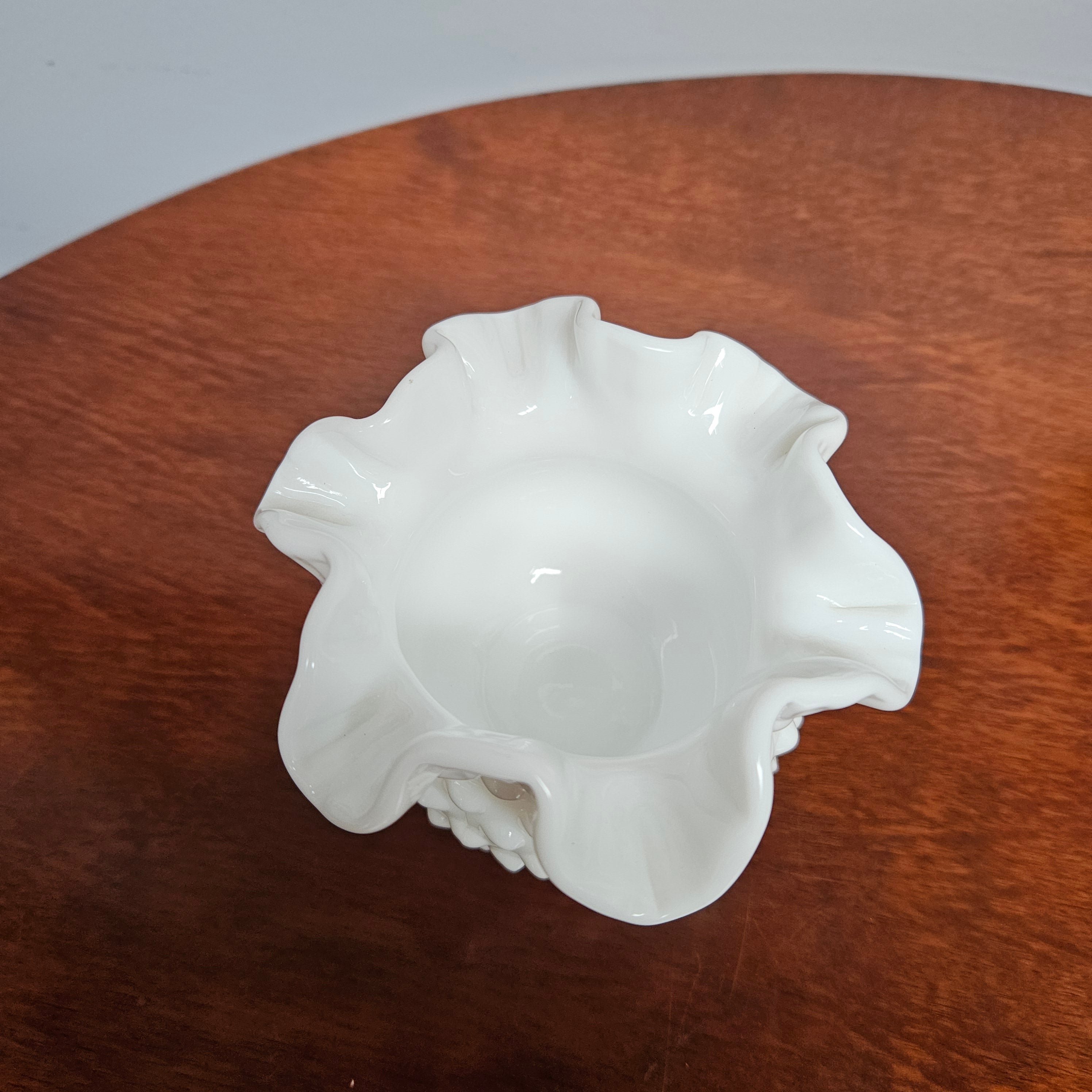 Vintage Milk Glass Fenton Vase