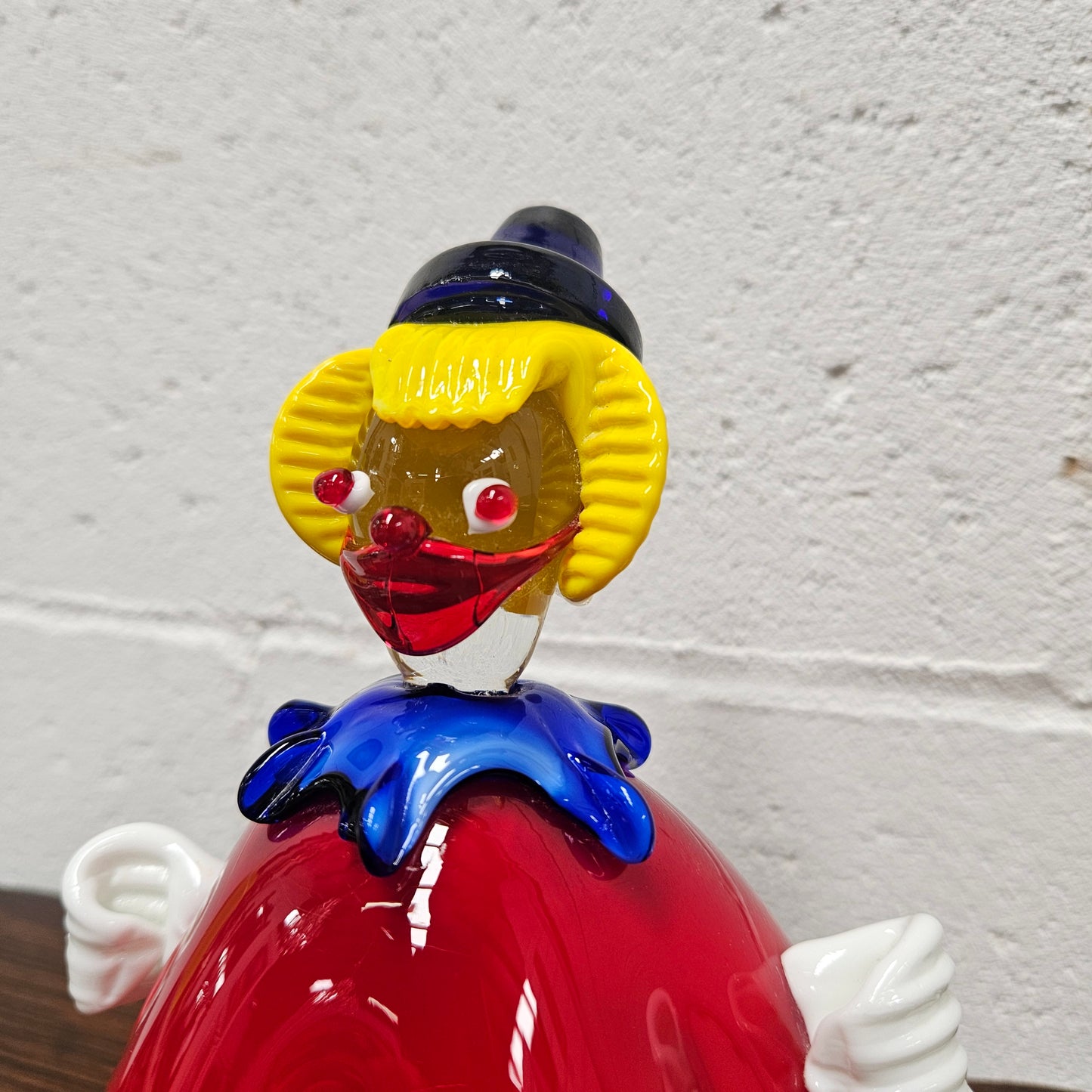 Mid Century Modern Murano Glass Round Clown