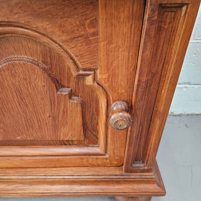 Pair of French Oak Gothic Style Bedsides
