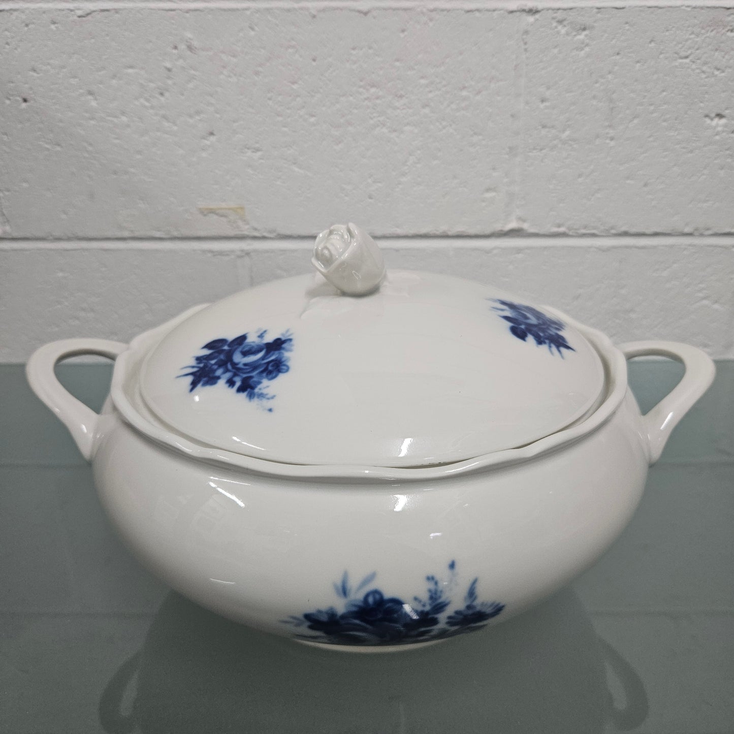 Vintage French Blue & White Tureen