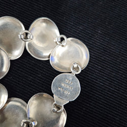 Vintage "Mexico" Sterling Silver Modernist Free Form Link Bracelet