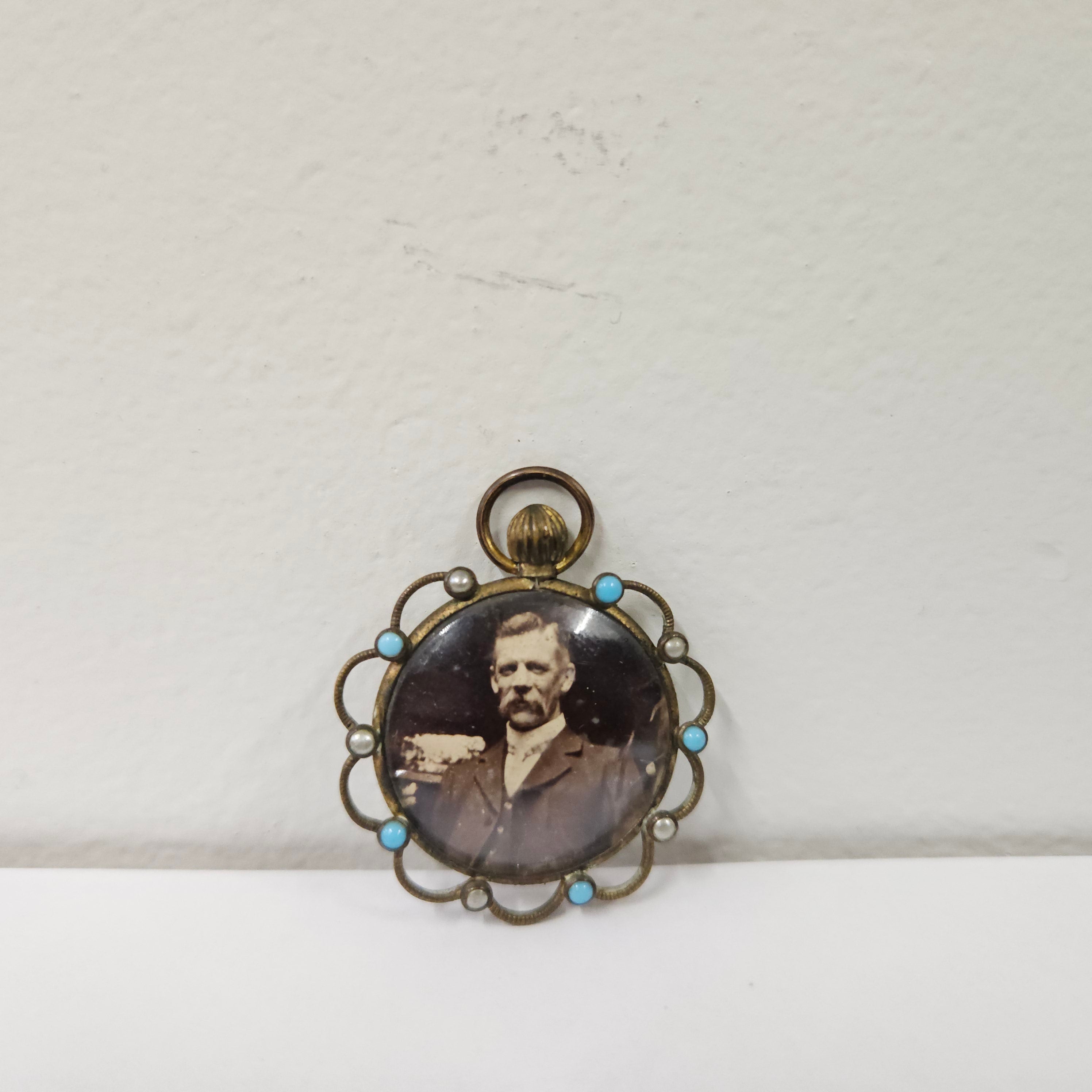 Antique Turquoise & Seed Pearl Pendant/Locket | Antique & Vintage | Moonee Ponds Antiques | Australia Wide Delivery