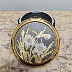 Japanese 'The Art Of Chokin' 24K Gold Edged Engraved Trinket Box | Antique & Vintage | Moonee Ponds Antiques | Australia Wide Delivery
