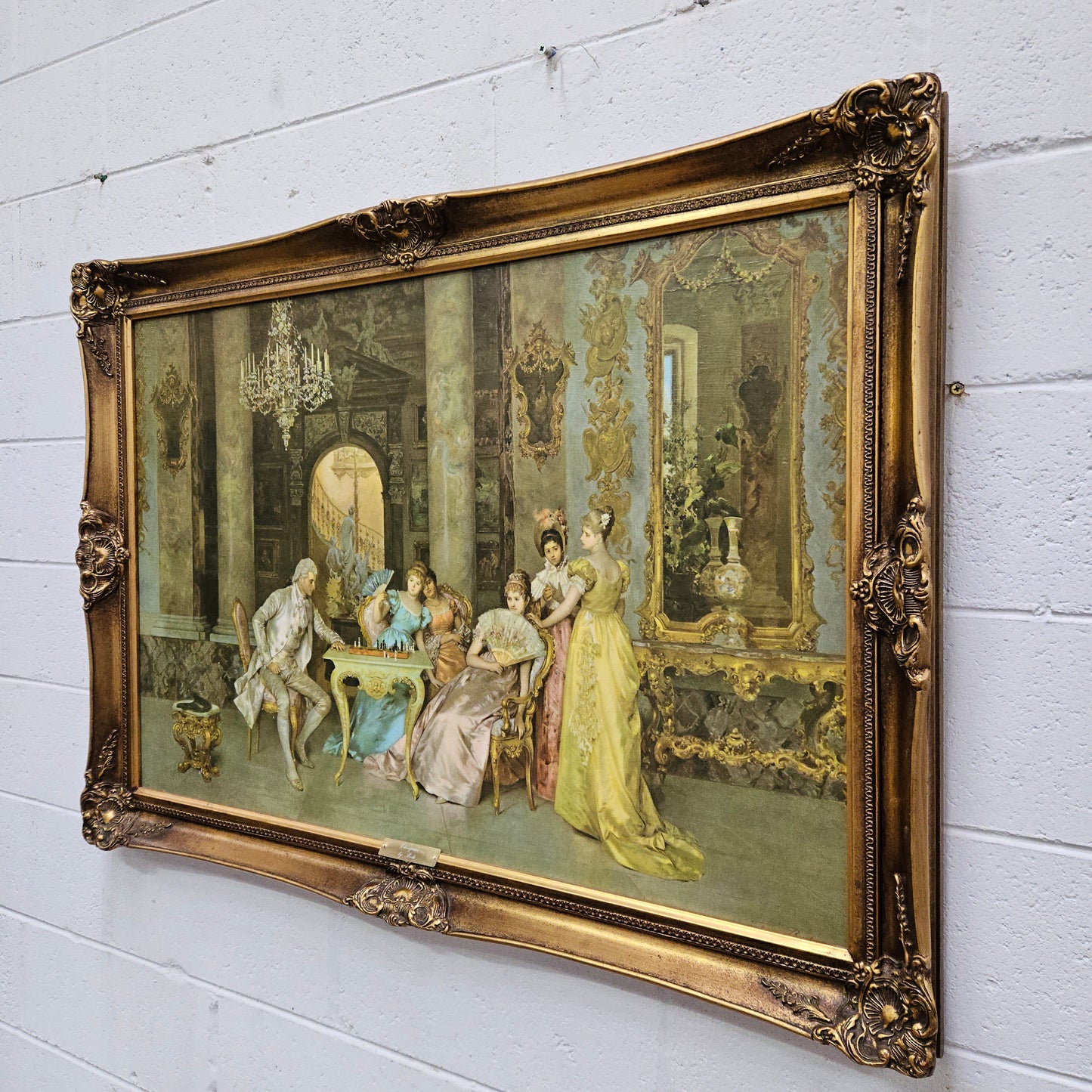 Court Scene Framed Lithograph Print