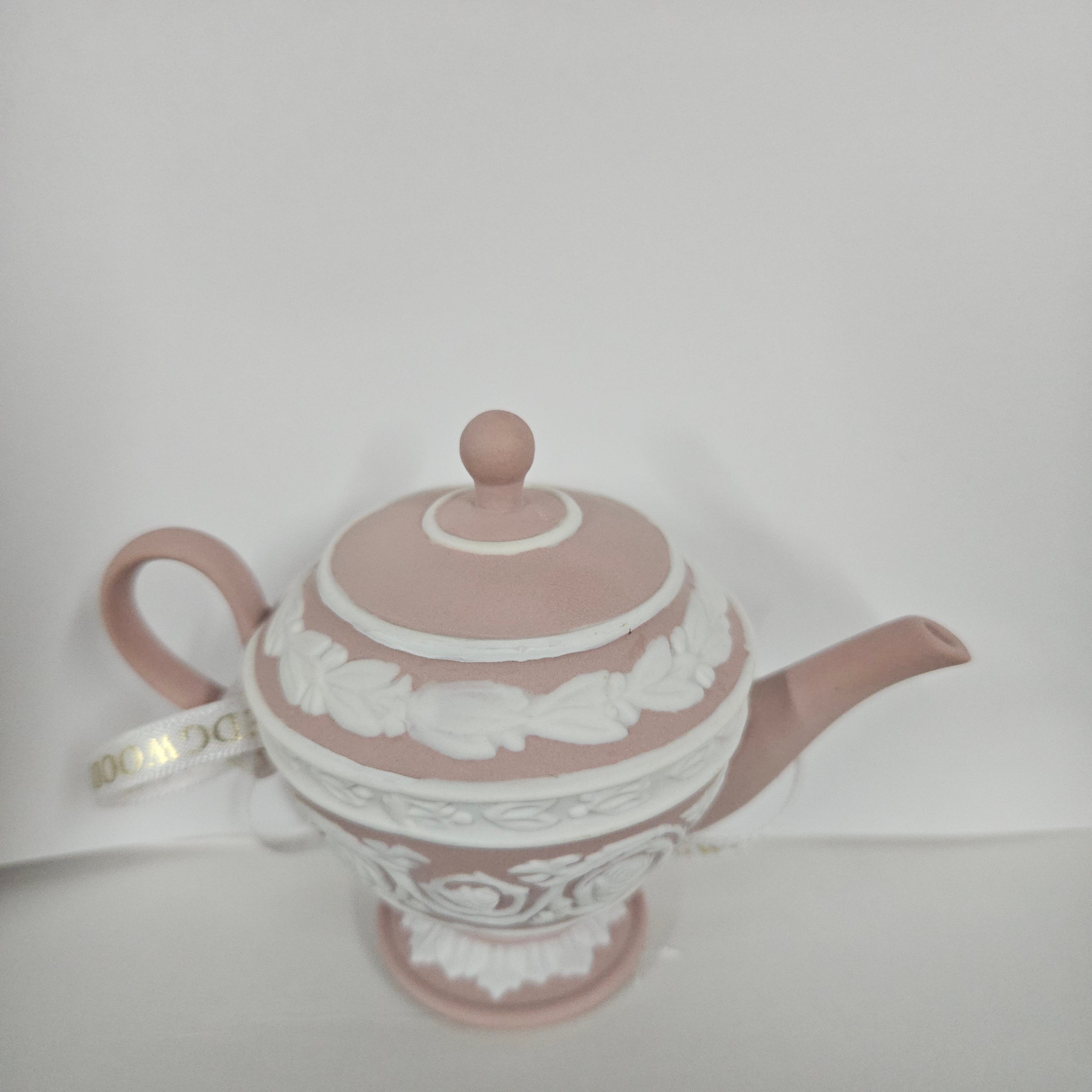 Wedgewood Pink White Hanging Teapot Ornament | Antique & Vintage | Moonee Ponds Antiques | Australia Wide Delivery