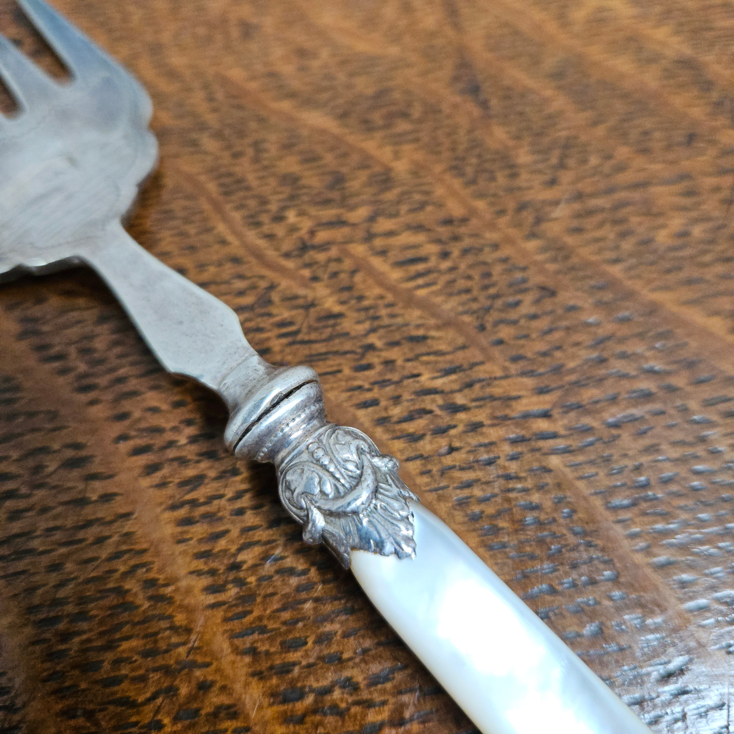 Antique Mother of Pearl & EPNS Silver Fish Fork | Antique & Vintage | Moonee Ponds Antiques | Australia Wide Delivery