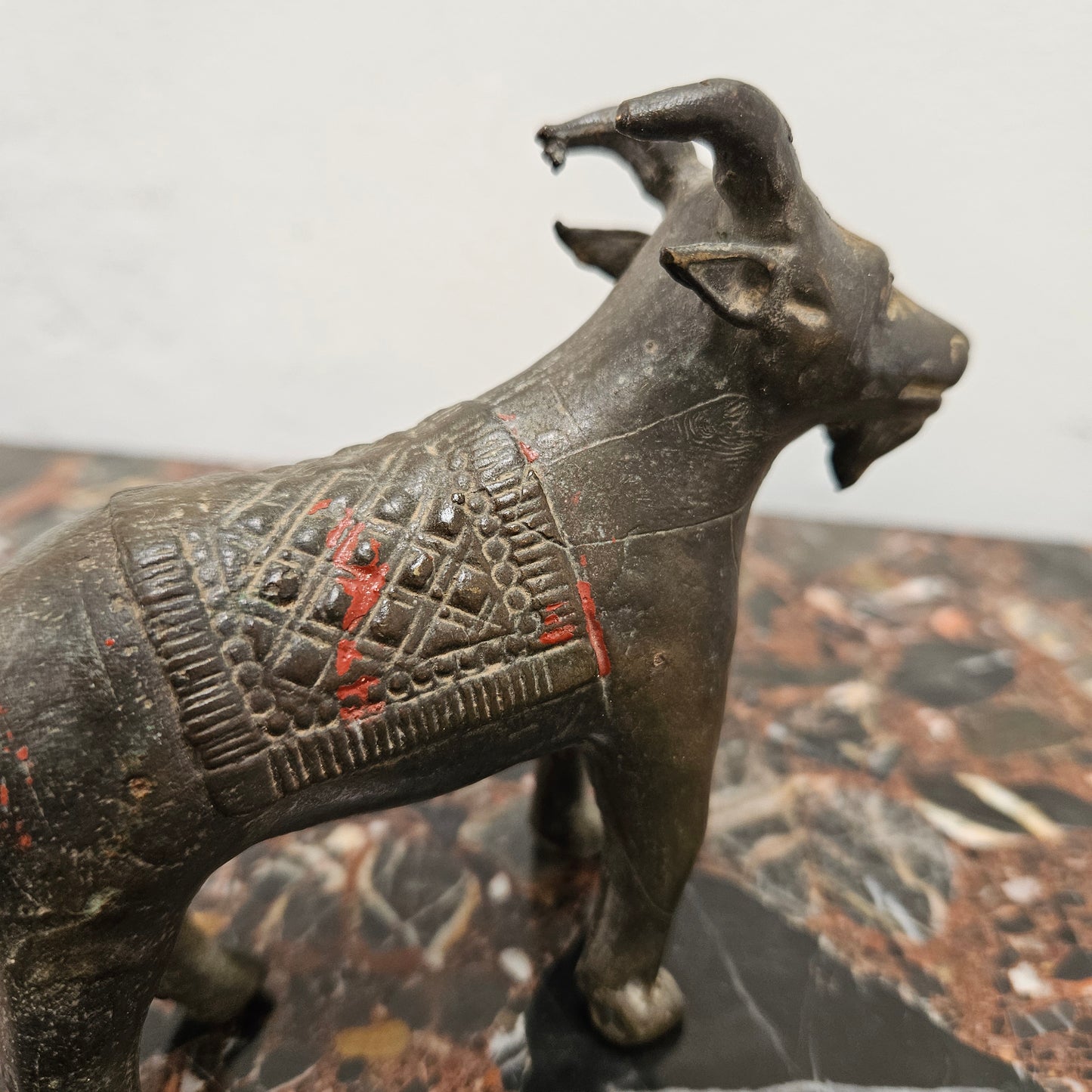 Vintage Bronze Goat Statue