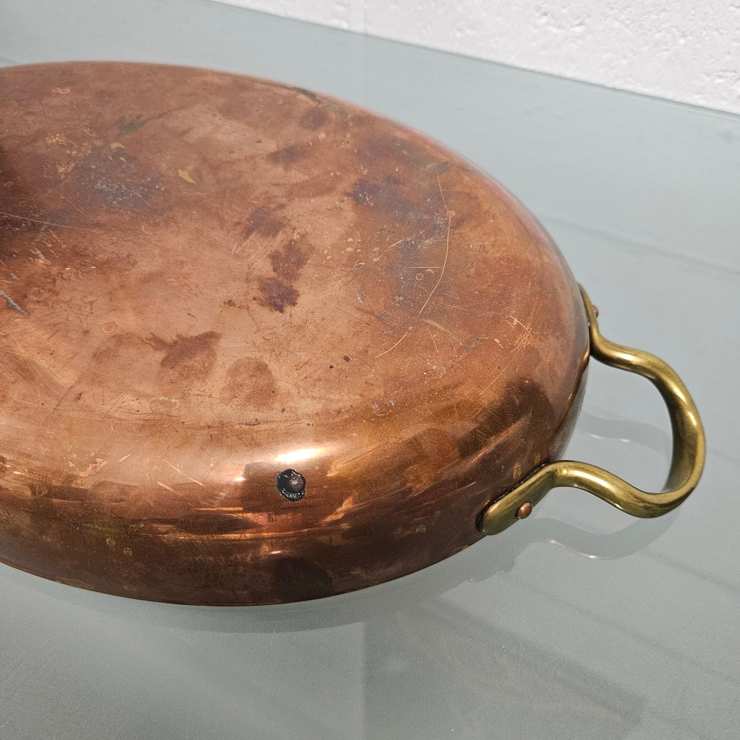 Vintage Copper Tinned Oval Pan
