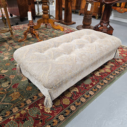 Large Vintage Upholstered Ottoman
