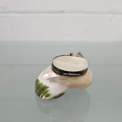 Novelty Silver & Mother Of Pearl Snuff Box | Antique & Vintage | Moonee Ponds Antiques | Australia Wide Delivery