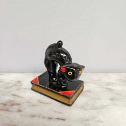 Vintage Cat on Book Ornament