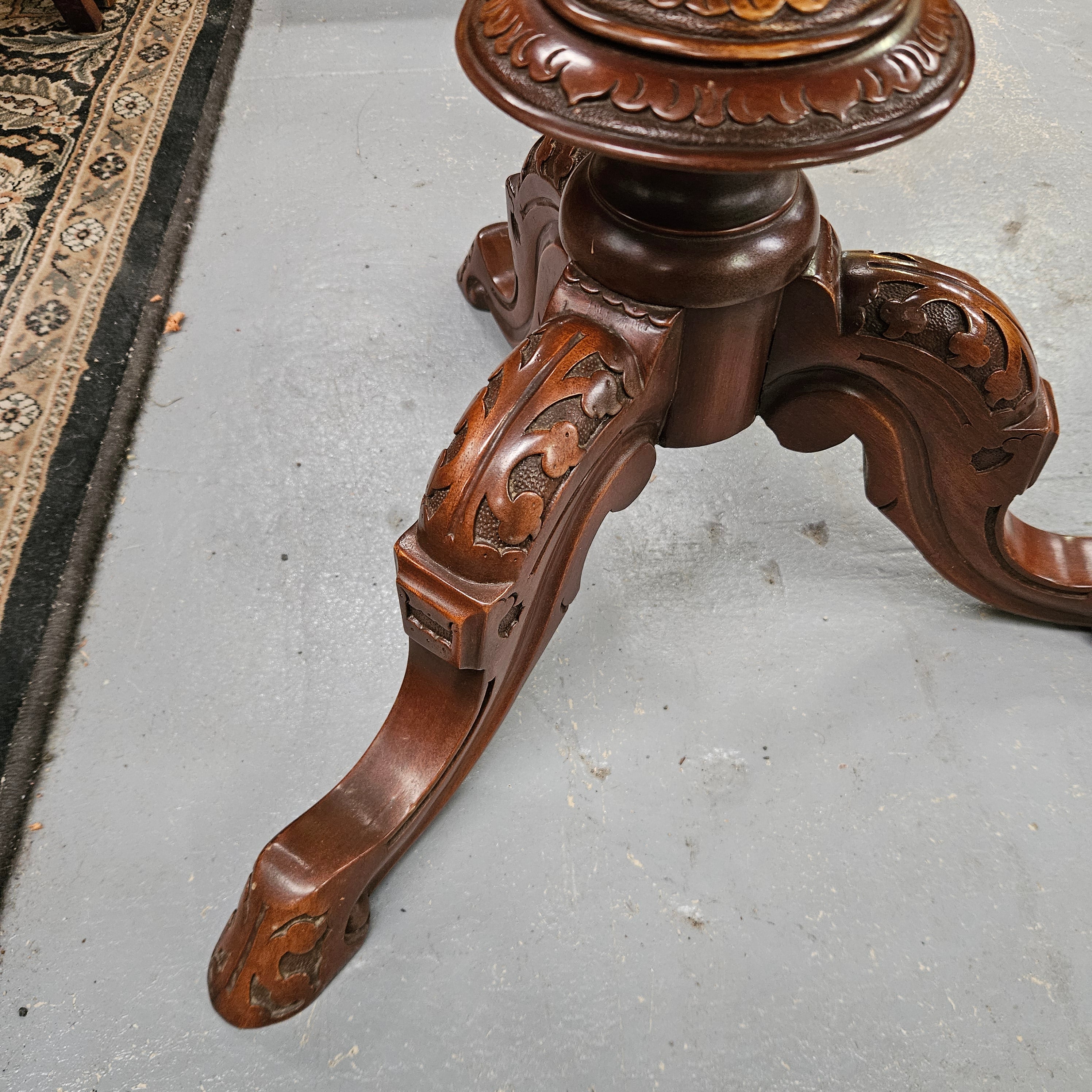 Victorian Antique Mahogany Carved Occasional Table | Antique & Vintage | Moonee Ponds Antiques | Australia Wide Delivery