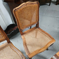 Antique Set of Four Cane Dining Chairs