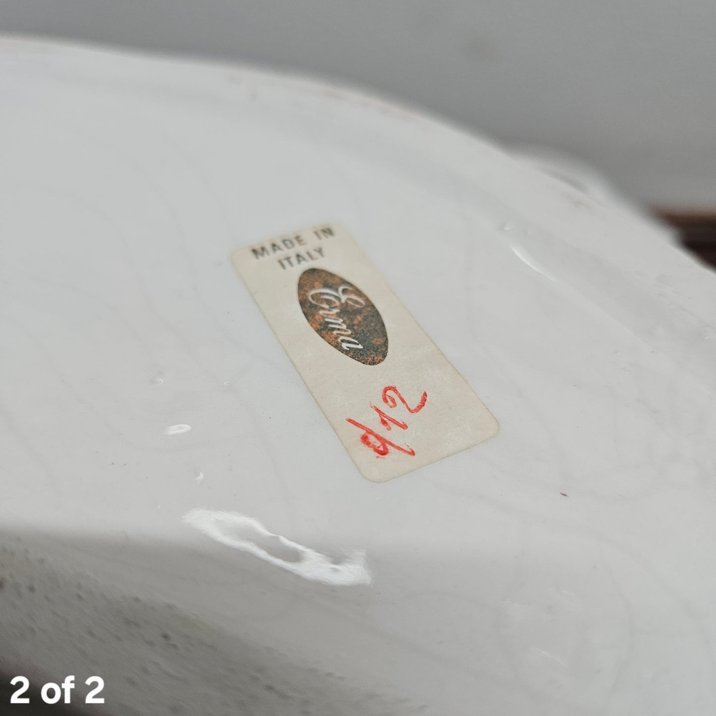 Vintage Italian Hand painted Majolica Fish Covered Dish