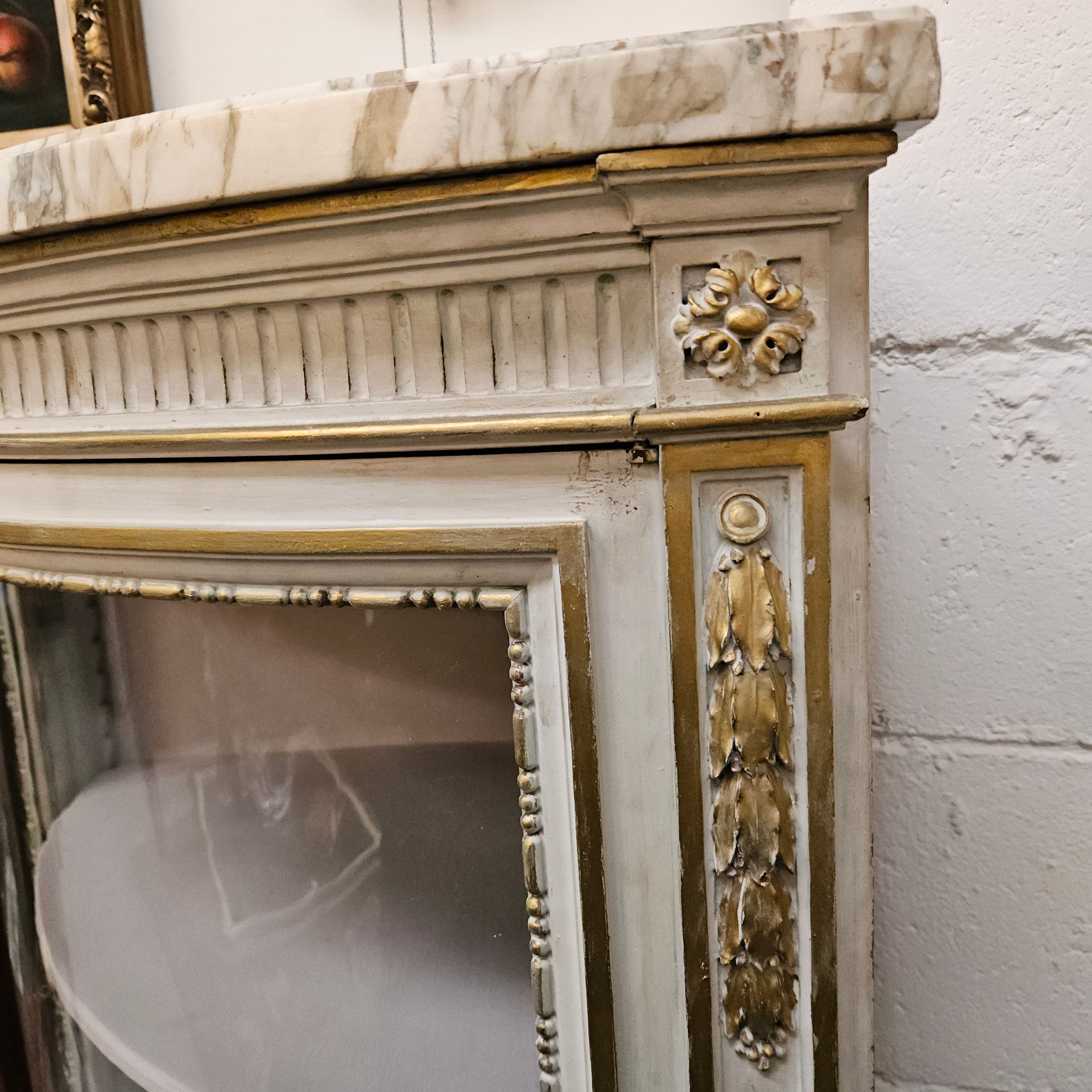 Louis XVI Style Signed Paris Marble Top Corner Cabinet | Antique & Vintage | Moonee Ponds Antiques | Australia Wide Delivery