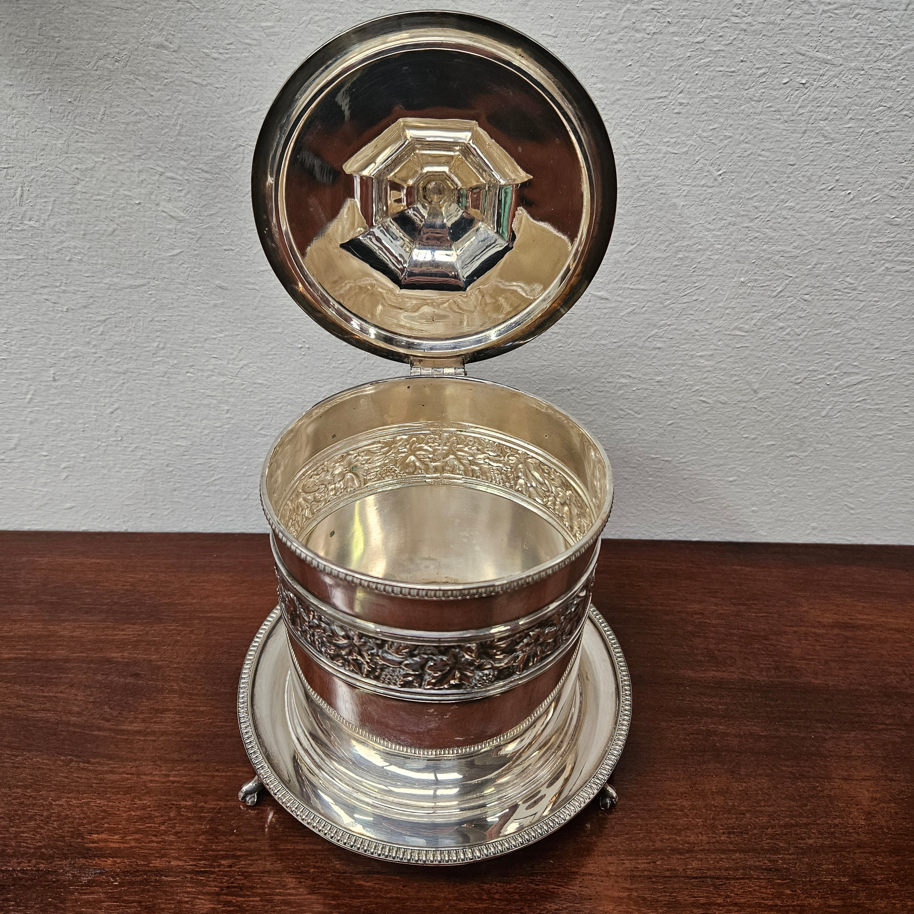 Antique Silver Plated Biscuit Barrel | Antique & Vintage | Moonee Ponds Antiques | Australia Wide
