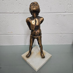 Mid Century Modern Bronze Of Young Boy | Antique & Vintage | Moonee Ponds Antiques | Australia Wide Delivery