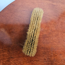 Antique Ebonised Wooden Brush With Silver Initials