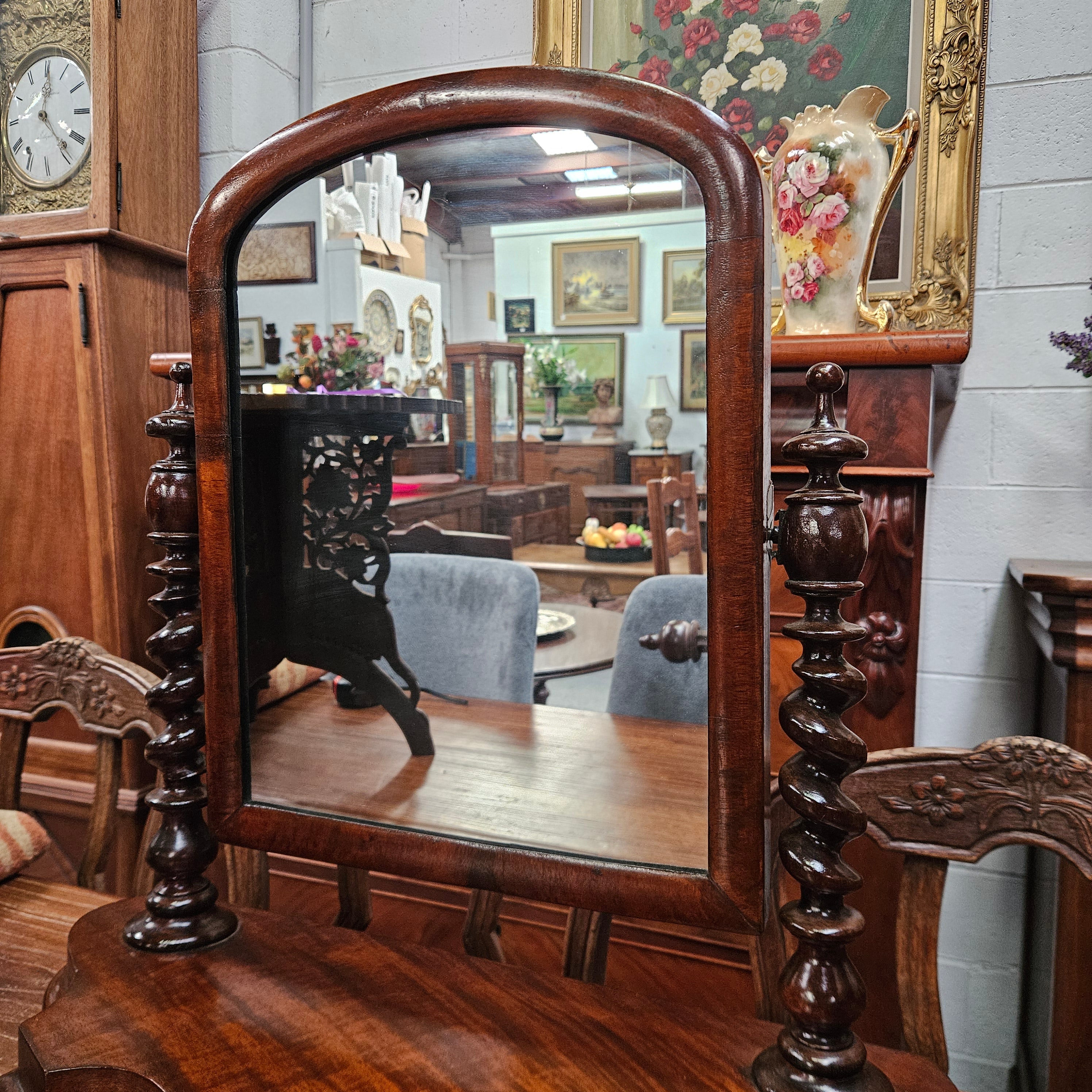 Victorian Mahogany Table Top Mirror