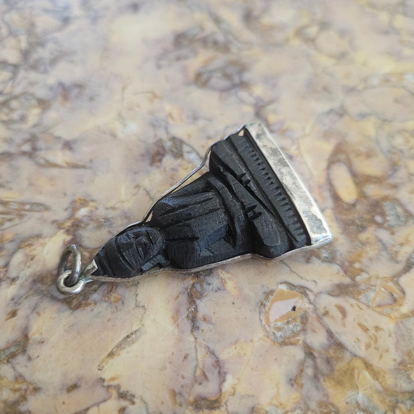 Vintage Carved Wooden Miniature Buddha