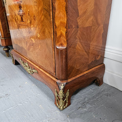 Elegant French Transitional Style Walnut & Kingwood Salon Cabinet with Marquetry Inlay | Antique & Vintage | Moonee Ponds Antiques | Australia Wide Delivery