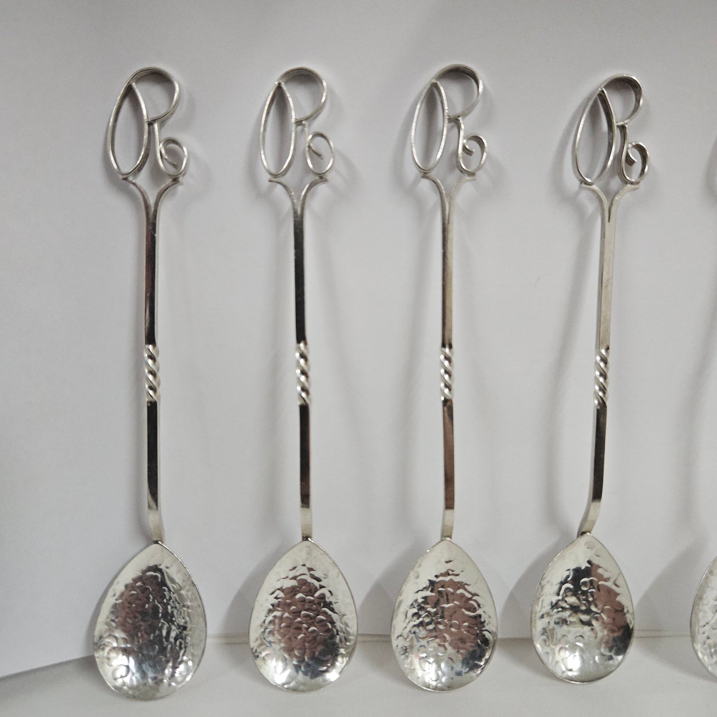 Set of 6 Sargison's (Hobart, Tasmania) Australian Arts & Crafts Sterling Silver Coffee Spoons