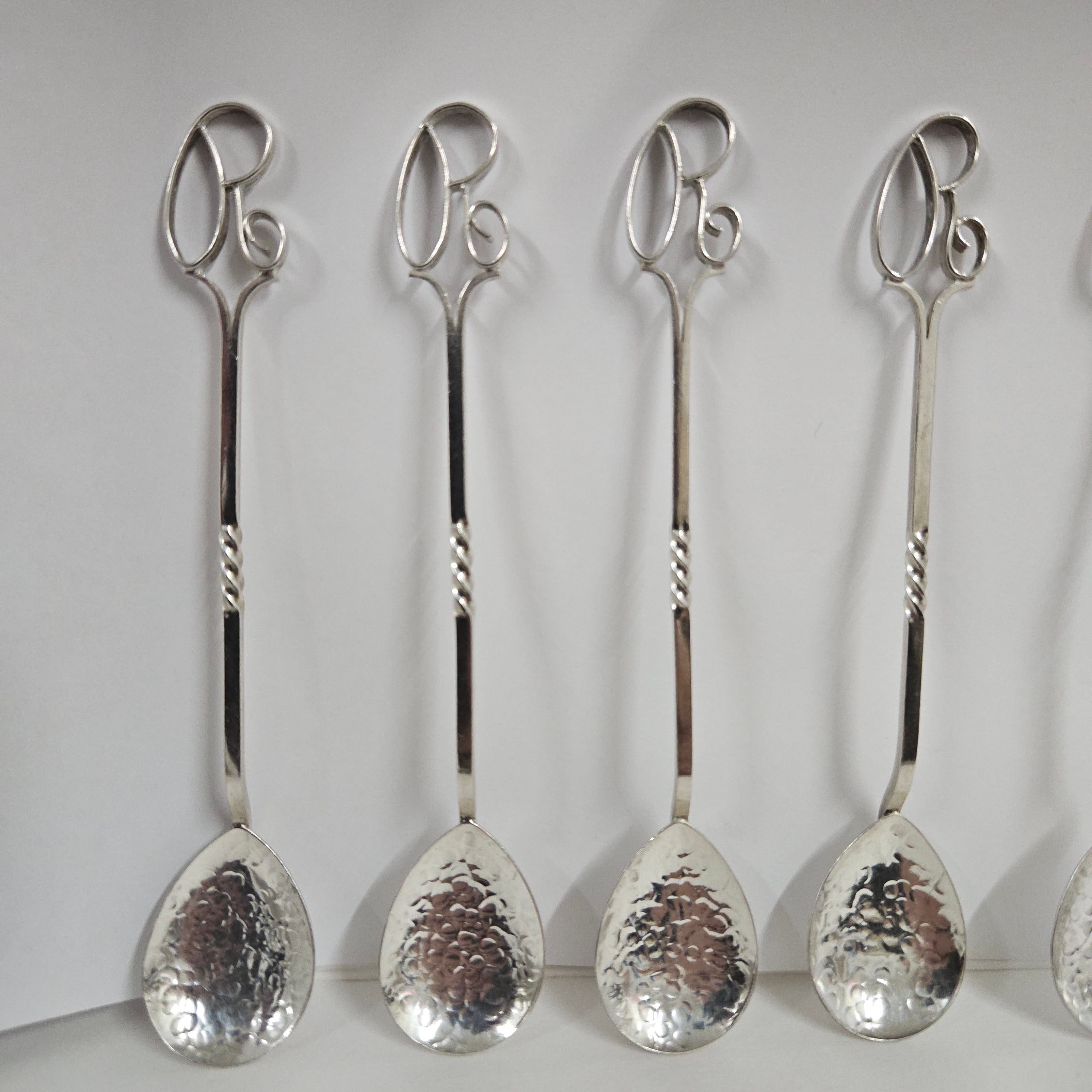 Set of 6 Sargison's (Hobart, Tasmania) Australian Arts & Crafts Sterling Silver Coffee Spoons | Antique & Vintage | Moonee Ponds Antiques | Australia Wide Delivery
