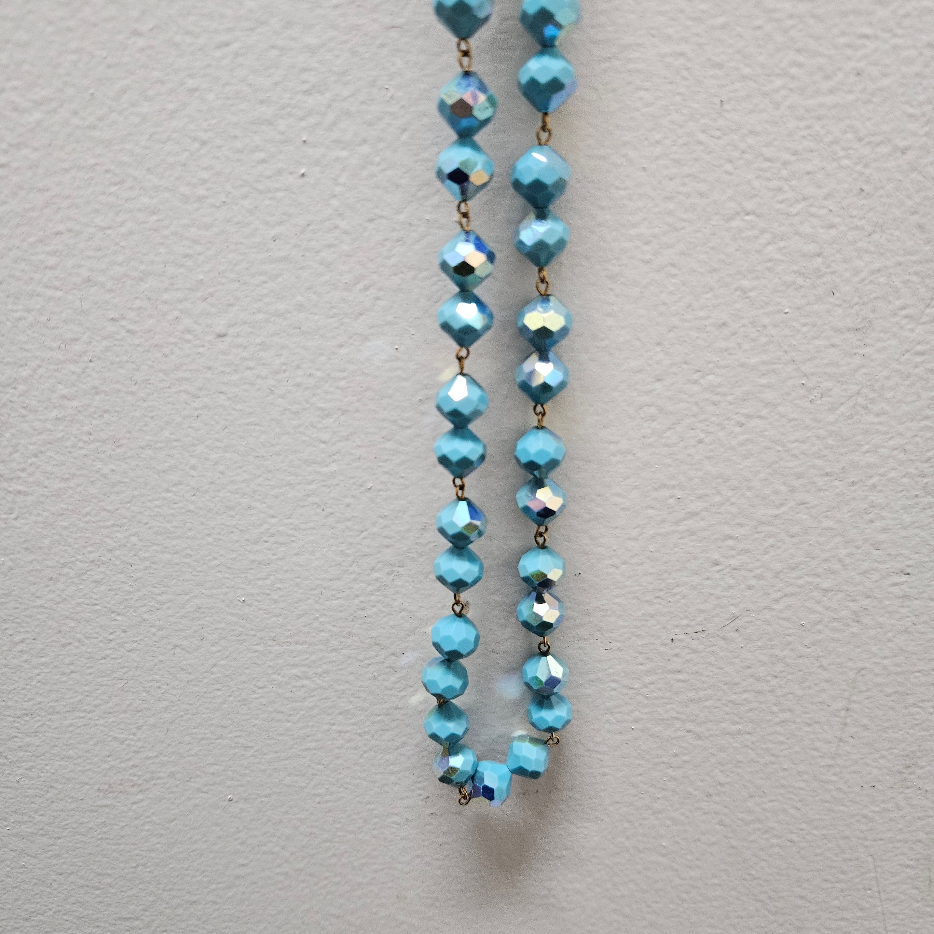 Vintage Turquoise Crystal Iridescent Glass Beads | Antique & Vintage | Moonee Ponds Antiques | Australia Wide Delivery