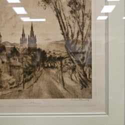 Signed Aquatint Etching Sunrise by Henry Van Raalte | Antique & Vintage | Moonee Ponds Antiques | Australia Wide Delivery