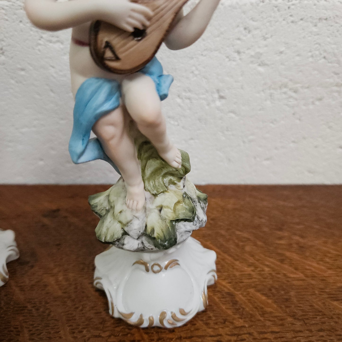 Set of Three Capodimonte Angle Figurines