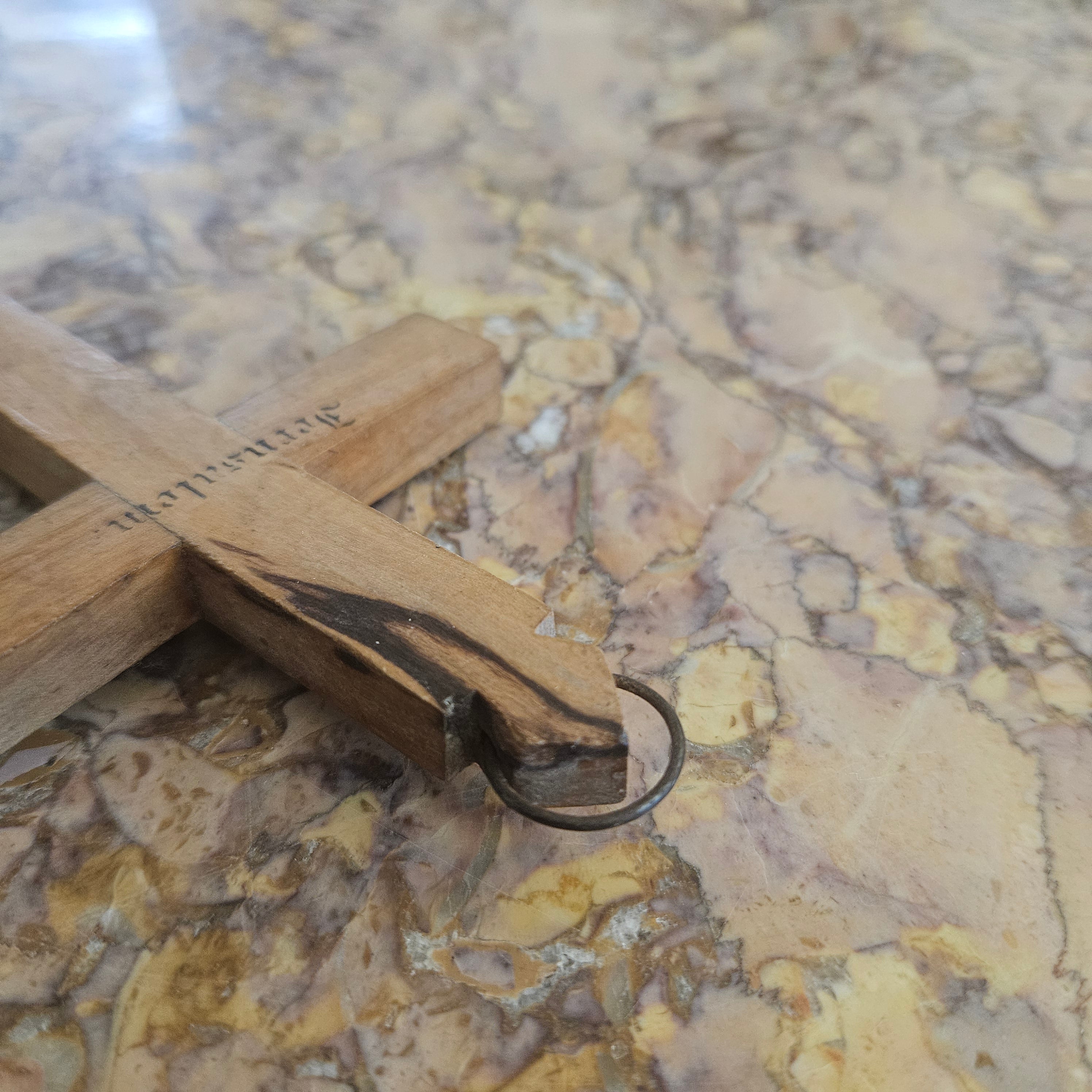 Vintage Wooden & Mother Of Pearl Crucifix "Jerusalem" | Antique & Vintage | Moonee Ponds Antiques | Australia Wide