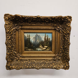 Antique Oil on Panel of A Mountainous Landscape | Antique & Vintage | Moonee Ponds Antiques | Australia Wide Delivery