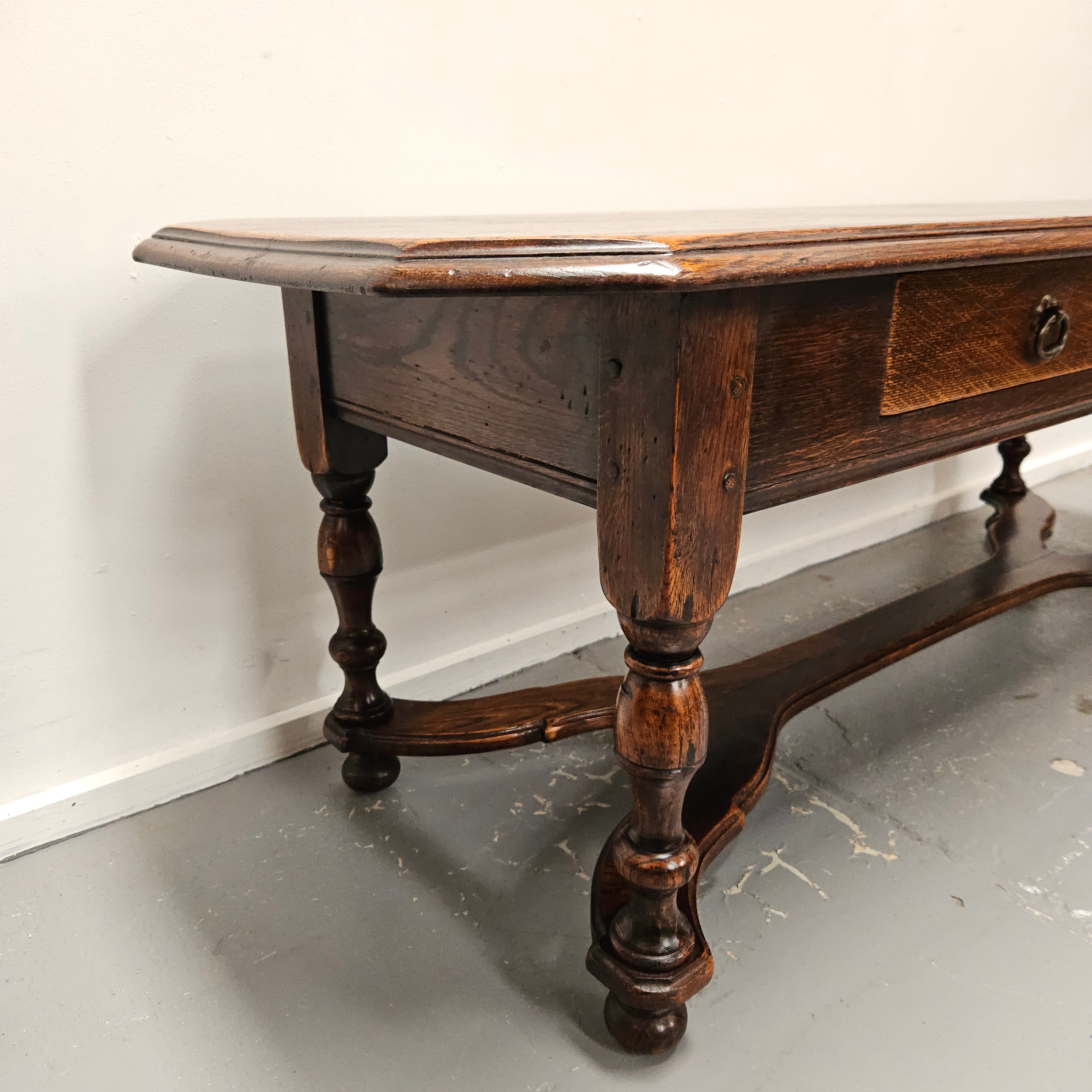French Oak Two Drawer Coffee Table | Antique & Vintage | Moonee Ponds Antiques | Australia Wide Delivery