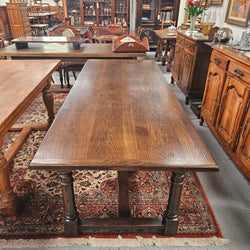 Dark Oak French Pedestal Base Dining Table | Antique & Vintage | Moonee Ponds Antiques | Australia Wide Delivery