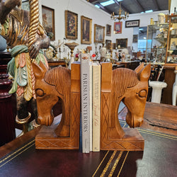 Pair of Large Vintage Carved Horse Bookends | Antique & Vintage | Moonee Ponds Antiques | Australia Wide Delivery
