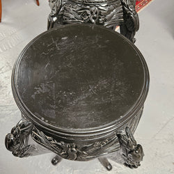Pair Vintage Chinese Carved Ebonised Pedestals | Antique & Vintage | Moonee Ponds Antiques | Australia Wide Delivery