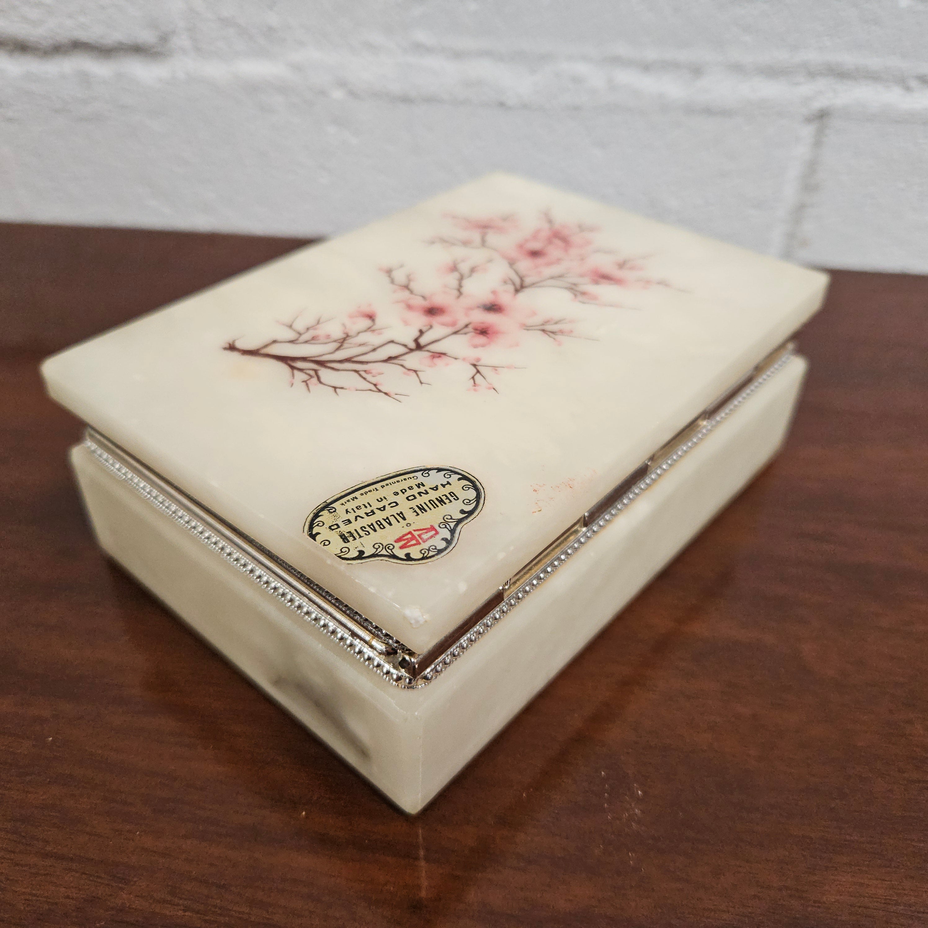 Genuine Alabaster Jewellery Box | Antique & Vintage | Moonee Ponds Antiques | Australia Wide Delivery