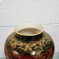 Very Large Crown Devon Hand Painted Ruby Lustre Vase | Antique & Vintage | Moonee Ponds Antiques | Australia Wide Delivery