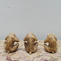 Vintage Carved 3 Wise Monkeys | Antique & Vintage | Moonee Ponds Antiques | Australia Wide Delivery