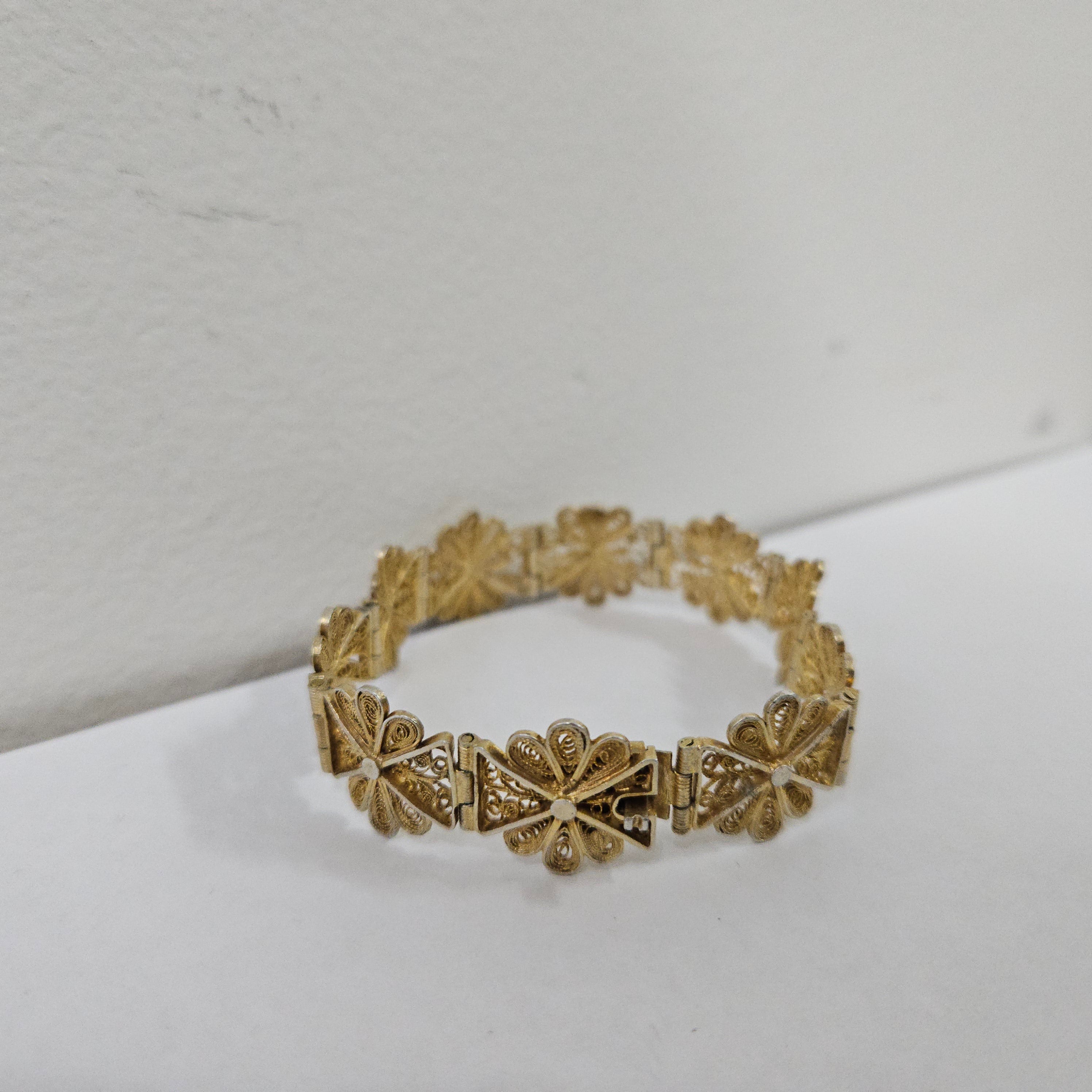 Pretty Silver Gilt Wire Bracelet | Antique & Vintage | Moonee Ponds Antiques | Australia Wide Delivery