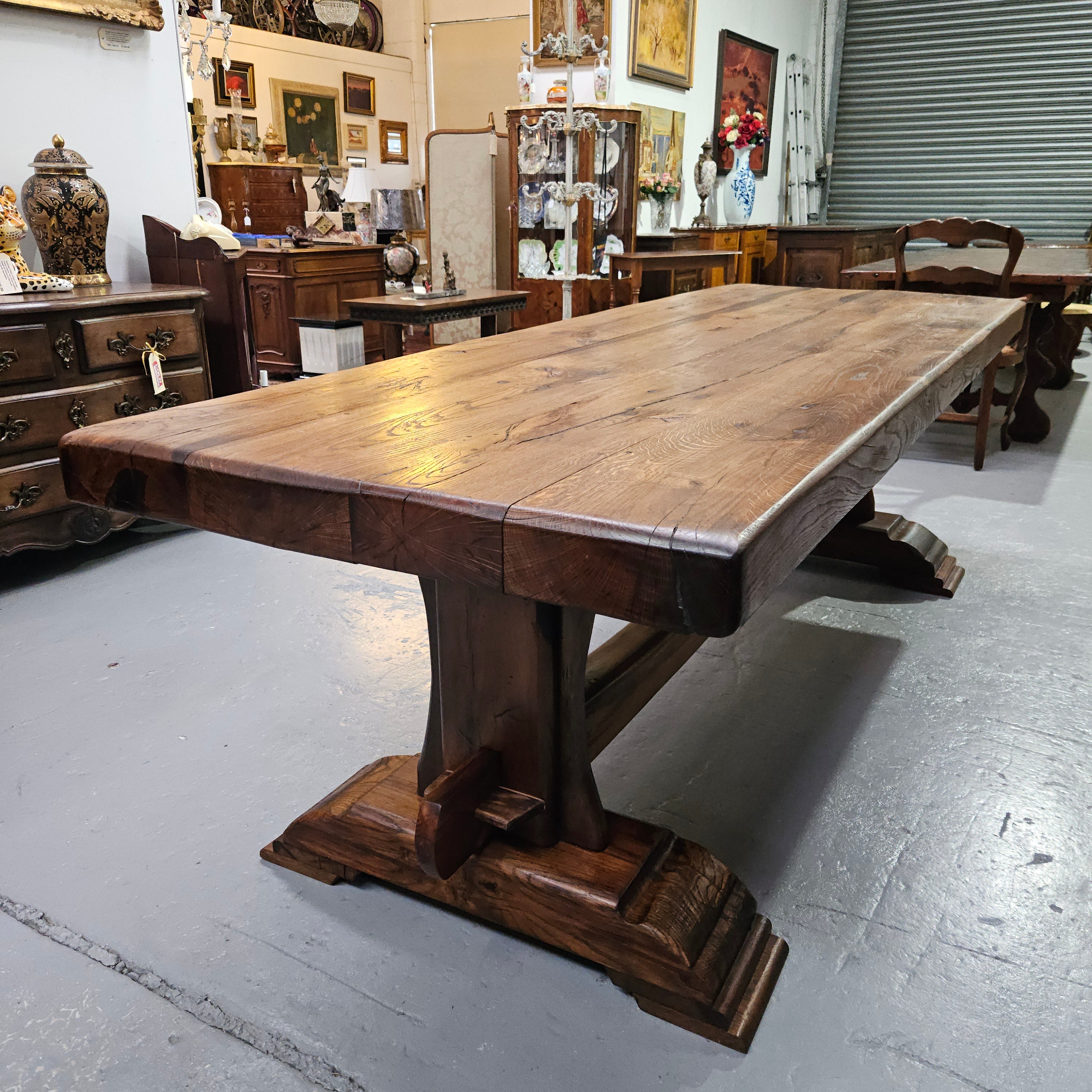 Stunning French Oak Monastery Dining Table | Antique & Vintage | Moonee Ponds Antiques | Australia Wide Delivery