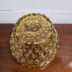 Mid-Century Amber Modern Hobnail Glass Container | Antique & Vintage | Moonee Ponds Antiques | Australia Wide Delivery