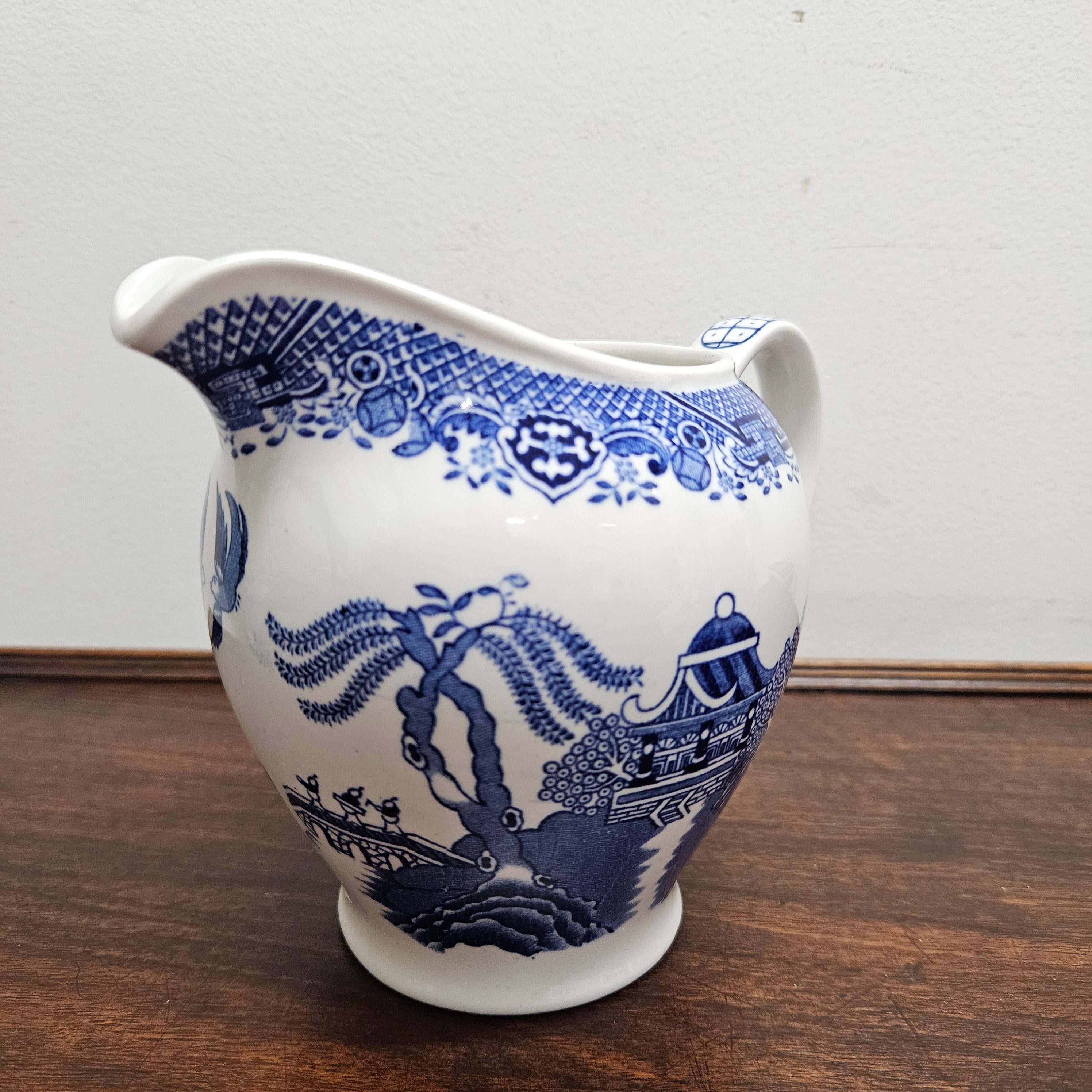 Wood & Sons Blue & White "Willow" Jug | Antique & Vintage | Moonee Ponds Antiques | Australia Wide Delivery