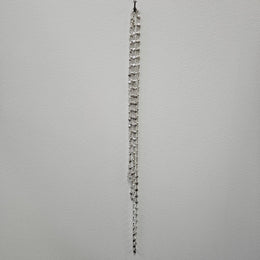 Vintage Silver Plated Double Strand Long Necklace
