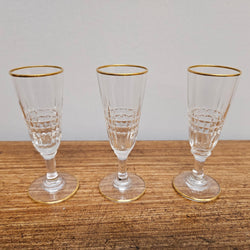 Set Of 6 Stemmed Crystal Liqueur Glasses | Antique & Vintage | Moonee Ponds Antiques | Australia Wide Delivery