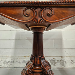 Lovely William IV Games Table In Flame Mahogany | Antique & Vintage | Moonee Ponds Antiques | Australia Wide Delivery